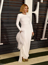 Spectacular 2014 Stella McCartney 'Renee' Red Carpert Documented White Lace Dress w Low Open Cut Out Back