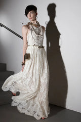Gorgeous Resort 2012 Lanvin by Aber Elbaz Ivory Lace, Silk & Silk Netting Wedding Dress