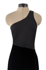 Wonderful Fall 2008 Giorgio Armani Runway Look 48 One Shoulder Velvet Dress w Wrap