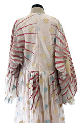 Spectacular Spring 2017 Sandra Mansour Metallic Sun & Heart Pale Pink Net Dress