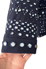 Runway Pre-Fall 2015 Valentino by Maria Grazia Chiuri & Pierpaolo Piccioli Blue Mirror Jacket