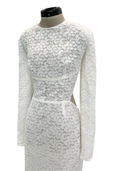 Spectacular 2014 Stella McCartney 'Renee' Red Carpert Documented White Lace Dress w Low Open Cut Out Back