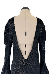 Amazing Fall 2002 Christian Dior by John Galliano Runway Look 32 Bias Cut Silk Velvet Devore Backless Dress