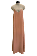 Spectacular Fall 2020 Gucci by Alessandro Michele Runway Look 29 Dusty Pink Silk Dress & Skirt Overlay Set