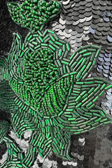 Fall 1980 John Anthony Couture Black Hand Sequin & Beaded Jacket w Incredible Rhinestone Closures