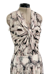 Dreamy Fall 2004 Chanel by Karl Lagerfeld Runway Look 13 & Ad Campaign Floral Lace & Chiffon Dress