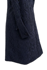 Fabulous 2004 Cruise Christian Dior by John Galliano Deep Blue Lace Jacket Mini Dress