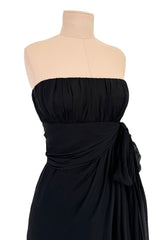 Spring 2002/Spring 1991 Yves Saint Laurent Haute Couture Final Collection Black Silk Chiffon Dress