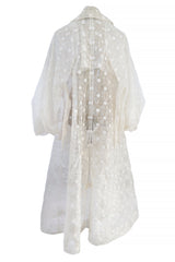 Spring 2017 Simone Rocha Runway Look 6 Transparent Raincoat w Embroidered Tulle Backing