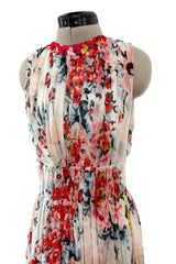 Prettiest Spring 2019 Carolina Herrera by Wes Gorden Runway Look 25 Silk Chiffon Floral Print Dress