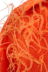 Fall 2019 Valentino by Pierpaolo Piccioli Orange Wool & Feather Coat