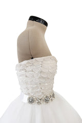 Pretty Fall 2011 Oscar de la Renta Runway White Tulle, Sequin & Rhinestone Dress