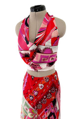 Amazing Spring 2012 Emilio Pucci by Peter Dundas Runway Look 12 Pucci Print Silk Top & Skirt Set