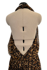 Pre-Fall 2013 Gucci by Frida Giannini Look 8 Leopard Silk Chiffon Dress w Open Back