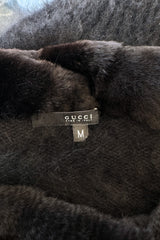 Fall 2001 Gucci by Tom Ford Runway Look 26 Sheared Mink & Softeest Black Angora Sweater