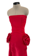 Modern Valentino by Pierpaolo Piccioli Homage to the Fall 2004 Runway Look 53 Strapless Red Silk Dress
