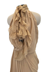 Incredible Fall 2010 Christian Dior by John Galliano Runway Look 30 Ruffle Front Silk Chiffon Dress
