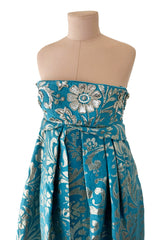 Extraordinary Cruise 2008 Christian Dior by John Galliano Look 60 Turquoise Dress w Crystals