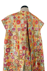 Amazing 1960s Arnold Scaasi Couture Gold Metallic Vest / Sleeveless Evening Coat