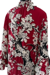 Prettiest 2016 Valentino by Maria Grazia Chiuri & Pierpaolo Piccioli Printed Red Silk Dress