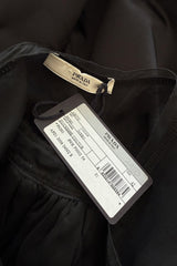 c. 2006 Prada by Miuccia Prada Black Silk & Silk Chiffon Low Scooped Back Sleeveless Puff Dress