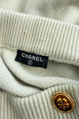 Fantastic 1990s Chanel by Karl Lagerfeld Scottish Cashmere Knit Sweater Skirt