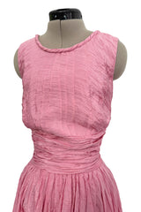 Gorgeous Pre-Fall 2012 Oscar de la Renta Runway Look 53 Soft Pink Silk Dress w Trained Skirt