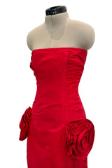 Modern Valentino by Pierpaolo Piccioli Homage to the Fall 2004 Runway Look 53 Strapless Red Silk Dress