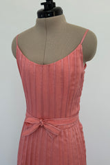 Chanel 1975-76 Haute Couture Top Stiched Pink with Belt - 13.5" W