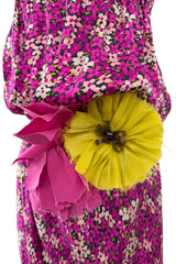 Prettiest Resort 2010 Lanvin by Alber Elbaz Look 39 Version Pink Floral Silk Strapless Dress