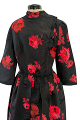 Iconic Fall 2005 Prada by Miucca Runway Look 45 Ad Campaign Rose Print Silk Dress