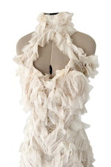 2011 Alexander McQueen by Sarah Burton Intricate Lace & Silk Chiffon Ivory Dress
