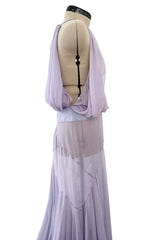 Remarkable Spring 2012 Alexandre Vauthier Haute Couture Runway Look 23 Pale Lavender Silk Chiffon Dress