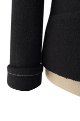 Fall 2015 Chanel by Karl Lagerfeld Brasserie Gabrielle Runway Look 89 Black Tweed Jacket