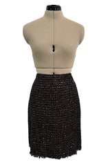 Pristine Pre-Fall 2012 Chanel by Karl Lagerfeld Metallic Gold Detailed Suit w Gripoix Buttons