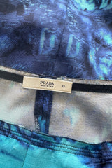 Prettiest Fall 2004 Prada Blue Version of the Runway & Ad Campaign Skirt w Gathered Bottom