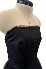 c.Fall 1991 Chanel by Karl Lagerfeld Strapless Mini Dress w Full Net Skirt