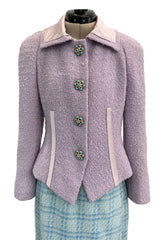 Prettiest Spring 1996 Christian Lacroix Haute Couture Runway Three Piece Set w Jewel Buttons