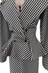 Fabulous Spring 1984 Emanuel Ungaro Haute Couture Runway B&W Check Suit