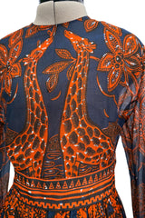 Spring 2016 Valentino by Pierpaolo Piccioli & Maria Grazia Chiuri Runway Look 50 Giraffe Printed Cotton Dress