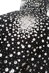 Beautiful Fall 2017 Chanel by Karl Lagerfeld Runway Look 85 Black Skirt w Silver Sequins