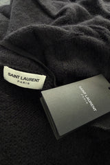 Fall 2023 Saint Laurent by Anthony Vaccarello Mens Runway Look 13 Long Super Soft Knit Coat