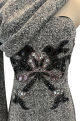 Rare Fall 2007 Christian Dior by John Galliano Runway Look 19 Beaded One Shoulder Dress