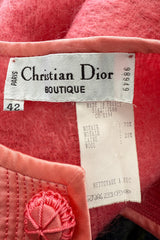 Fall 1995 Christian Dior by Gianfranco Ferre Pink Salmon Silk & Mohair Jacket