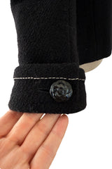 Fall 2015 Chanel by Karl Lagerfeld Brasserie Gabrielle Runway Look 89 Black Tweed Jacket