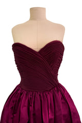 Dreamy Fall 1989 Oscar de la Renta Strapless Cashmere & Silk Dress w Matching Tassel Shawl