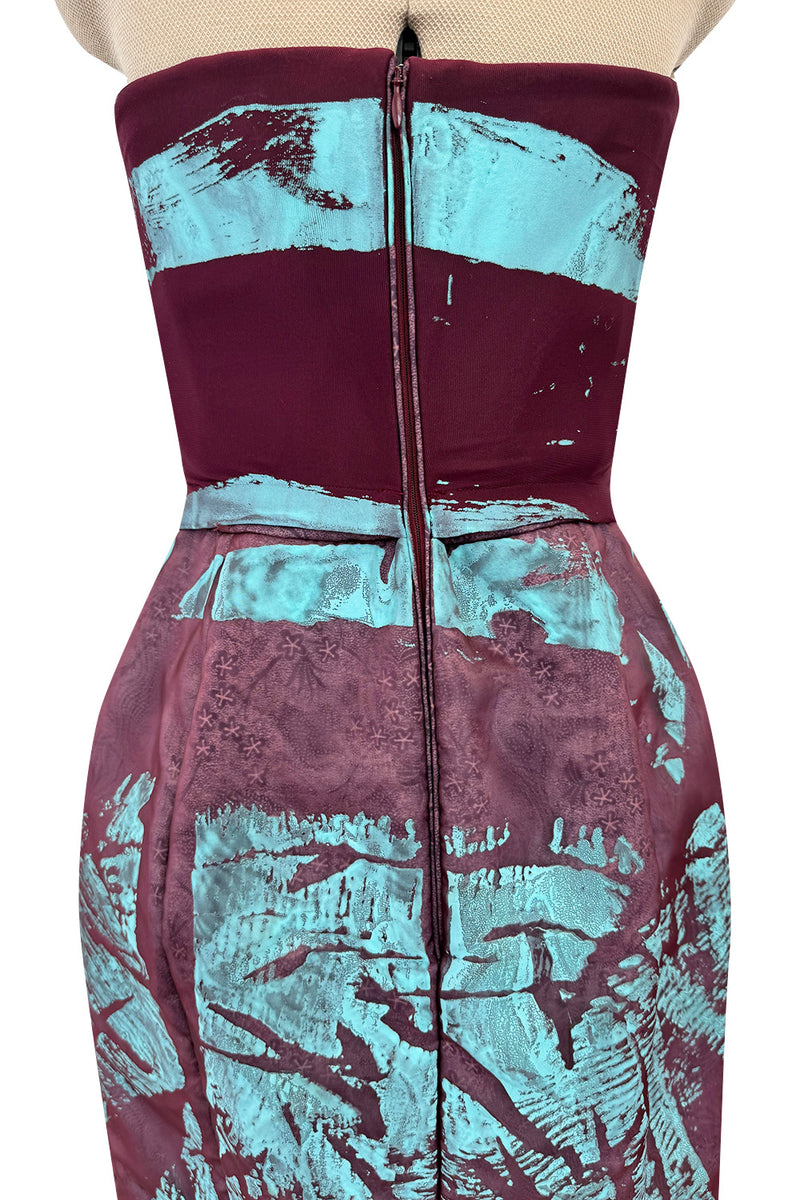 Stunning Spring 2016 Maison Margiela by John Galliano Runway Look 32 Strapless Painted Dress