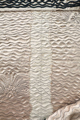 Extraordinary 1950s Sophie of Saks Gold Silk Skirt w Extensive Hand Applied Black Cord Appliqué