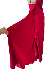 Gorgeous Pre-Fall 2010 Yves Saint Laurent by Stefano Pilati Red Bias Cut One Shoulder Dress