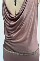 Gucci 2010-11 Deep Mauve Backless Jersey Dress